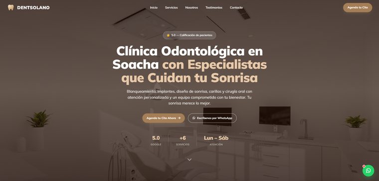 Demo de clínica dental — Dentsolano